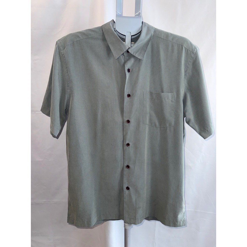 Quiksilver Waterman Collection Mens Comfort Fit Short Sleeve Button Down Shirt M
